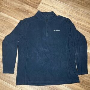 Columbia Jacket Mens Extra Large L Black 1/4 Zip Fleece Pullover Outdoors